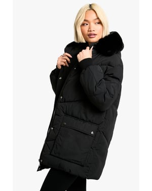 Faux Fur Hooded Parka