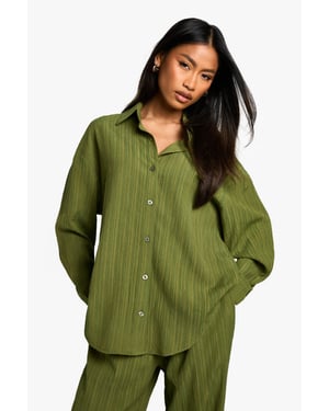 Woven Crinkle Textured Shirt