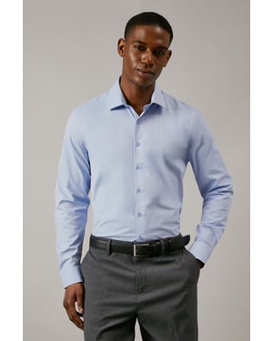 Blue Regular Fit Easy Iron Shirt