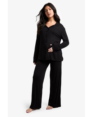 Maternity Long Sleeve Shirt & Trouser Pj Set