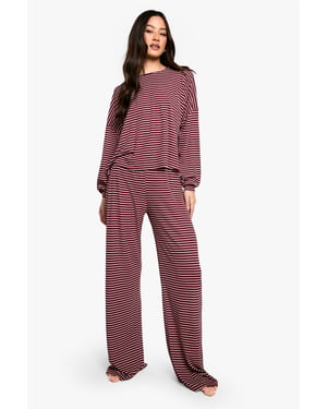 Tall Stripe Jersey Lounge Trouser Pj Set