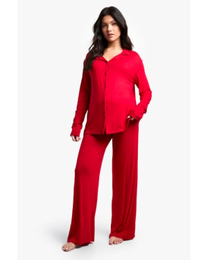 Maternity Long Sleeve Shirt & Trouser Pj Set