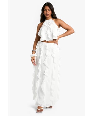 Chiffon Ruffle Maxi Skirt