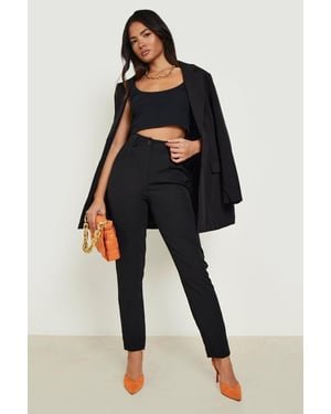 High Waist Tapered Tailored Suit Trousers