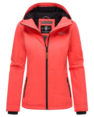 Marikoo dames overgangsjas lichtgewicht water- en windafstotend met capuchon coral pink