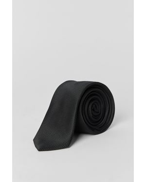 Black Textured Tie