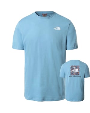 The North Face Red Box Men's T-Shirt Niagara Blue