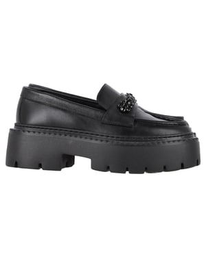 Jimmy Choo Bryer Flat Loafers in Black Leather