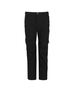 Regatta Barn/Kids Highton Stretch Zip-Off Walking Trousers med dragkedja för barn (Svart)