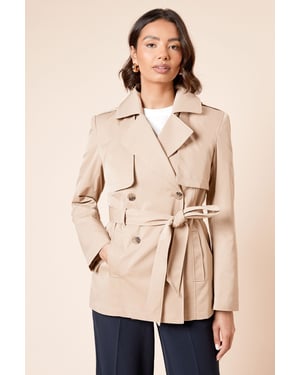 Double Breasted Belted Trench Coat