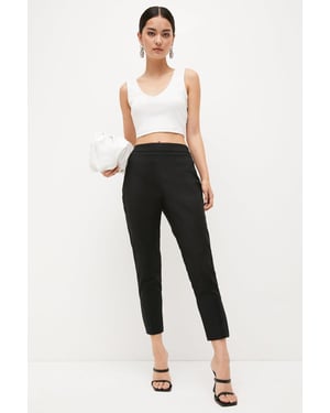 Petite Essential Techno Woven Crop Trouser