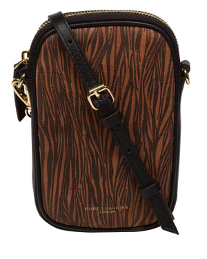 'Alaina' Animal Print Nappa Leather Cross Body Phone Bag