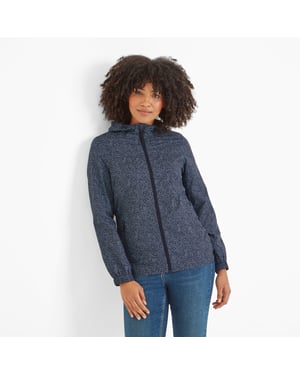 Craven Womens Waterproof Packaway Jacket - Dk Indigo Abstract Print