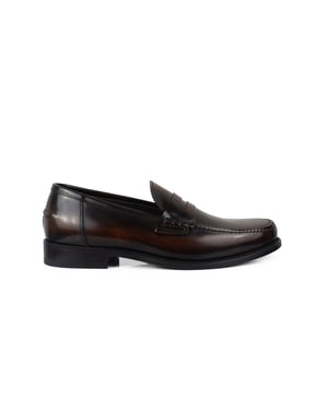 Alberto leren mocassins bruin