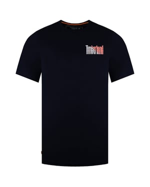 Timberland Stacked Mens Navy T-Shirt