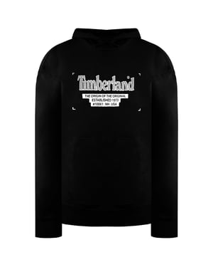 Timberland Logo Mens Black Hoodie