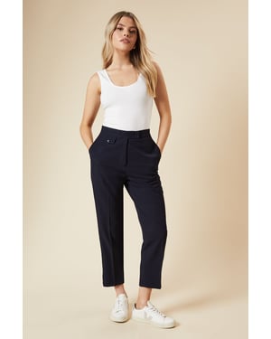 Tab Detail Capri Trouser