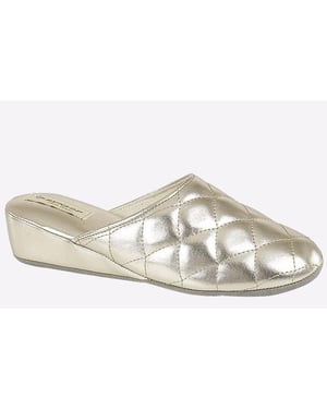 Dunlop Sybil Quilted Womens Mule Slippers