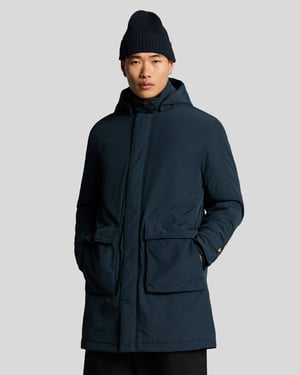 Lyle & Scott Gewatteerde Parka - Marineblauw