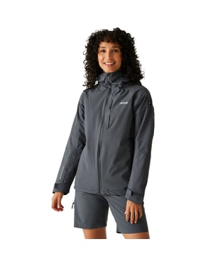 Regatta Womens/Ladies Birchdale II Waterproof Jacket (Black/Seal Grey)