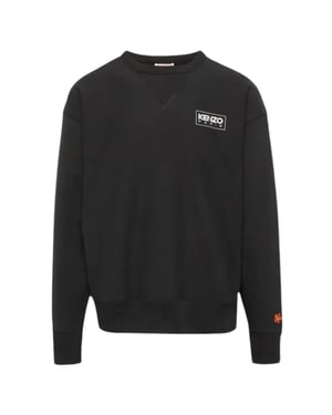 Kenzo Paris geschetst logo zwart sweatshirt