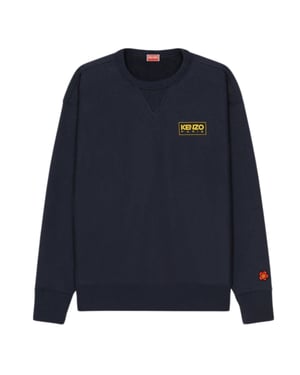 Kenzo Paris omlijnd logo middernachtblauw sweatshirt