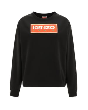 Kenzo Paris Block Logo Womens Black Sweatshirt