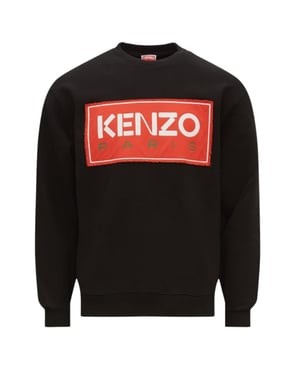 Kenzo Paris bloklogo zwart sweatshirt