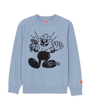 Kenzo Boke Boy Flower Grafisch lichtblauw sweatshirt