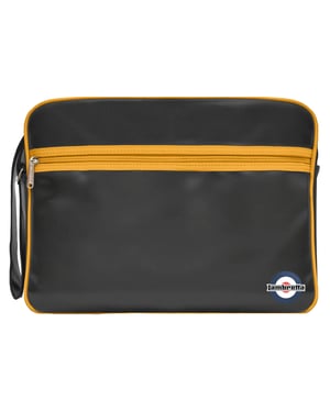 Lambretta Unisex Retro Tas voor Volwassenen (Zwart/Mustard)