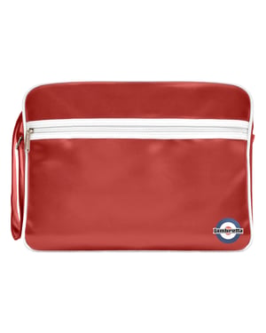 Lambretta Unisex Retro Tas voor Volwassenen (Bourgogne/Wit)