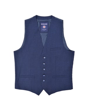 Lambretta Heren Spencer Geruite Gilet (Marineblauw)