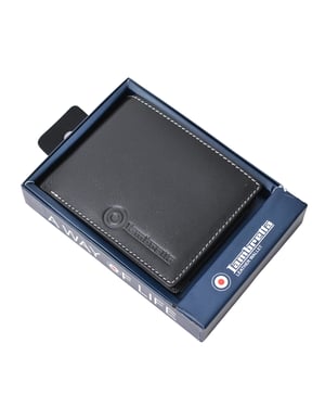 Lambretta Logo Leather Wallet (Black)