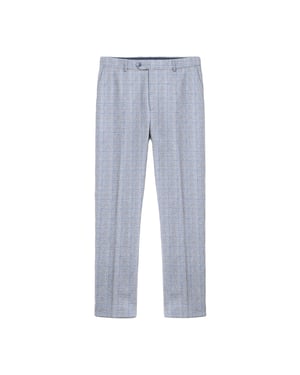 Lambretta Mens George Pow Check Suit Trousers (Grey)