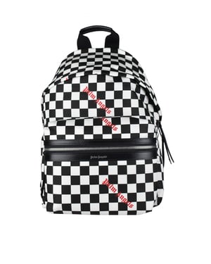 Palm Angels Checkerboard Ryggsäck Vit