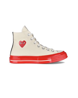 Comme des garçons Chuck Taylor hoge sneakers Nude