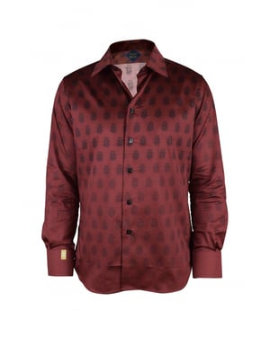Miljardair LS Milano All-over shirt bordeaux