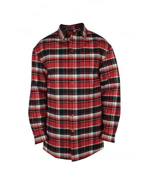 Balenciaga Geruit overhemd Rood