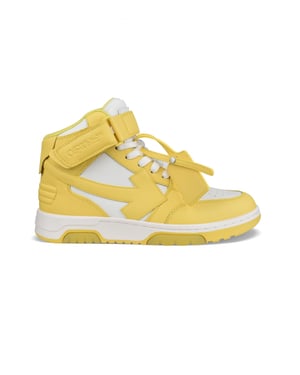 Off-White Out of Office Mid Sneakers Gul