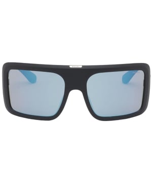 Police Full Rim Square Frame Matte Black Sunglasses