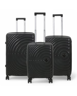 Expanderbar Black Hard Shell 8 Wheels Bagage Cabin Resväska
