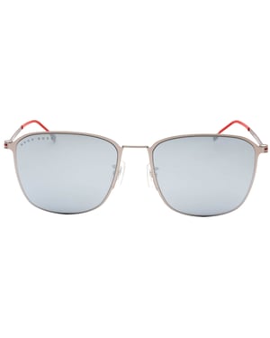 Hugo Boss Extra White ML Lens Matte Ruthenium Silver Sunglasses