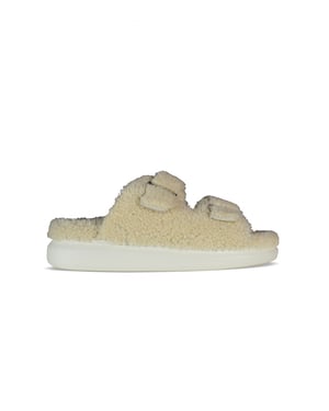 Alexander McQueen Shearling-fodrade diabilder naken