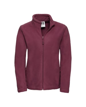 Russell Dames/Dames Full Zip Outdoor Fleecejack (Bourgondië)