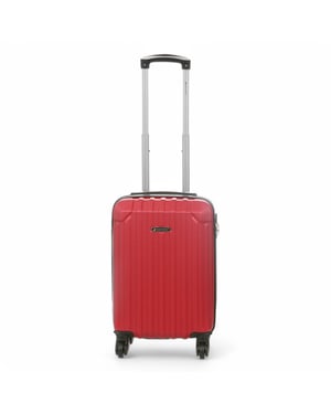 Hard Shell Red ABS 8 Wheels Underseat Cabin Luggage Suitcase