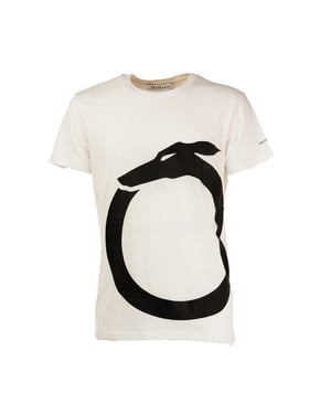 HEREN T-SHIRT MET KORTE MOUWEN EN EFFEN RONDE HALSTE KRAAG MET DRUKPRINT