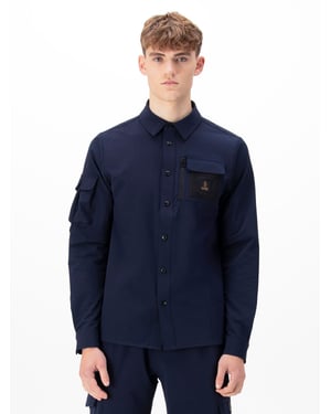 Luke 1977 Men's Hulun Technical Overshirt in Blue