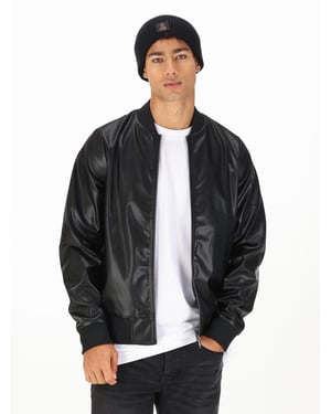 Luke 1977 Men's Tovey Debossed Bomber Jacket in Black