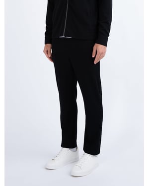Luke 1977 Men's Cordon Stretch Cord Textured Trousers in Black