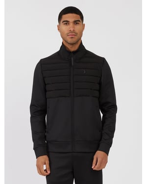 Luke 1977 Men's Gabriel Zip Through Padded Jacket in Black
